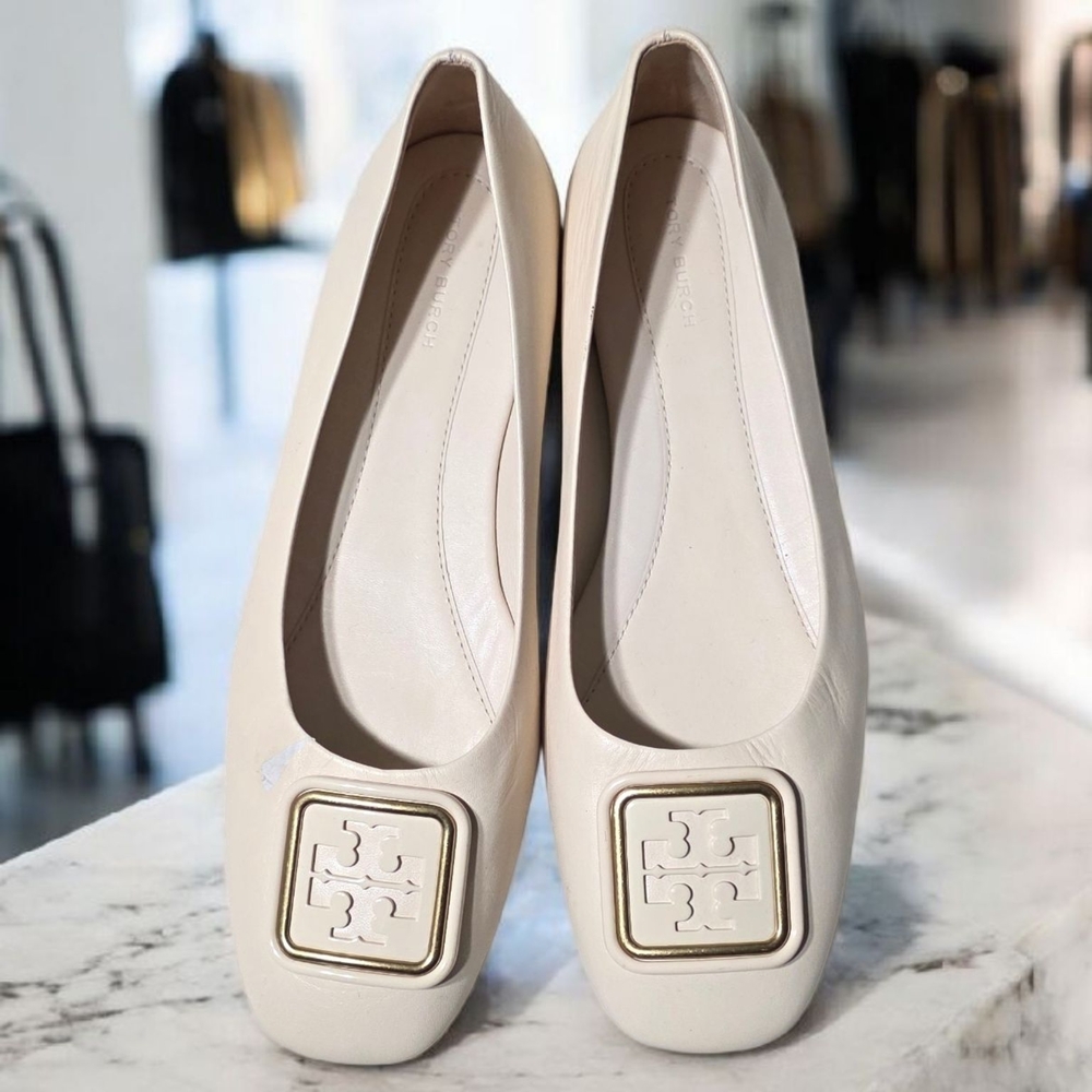 Tory Burch Cream Ballet Flats